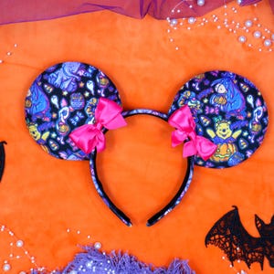 Pooh and Friends Vibrant Halloween Ears - Spooky & Cute Handmade Headband Mickey Halloween Ears, Minnie Ears, Disney Halloween ears