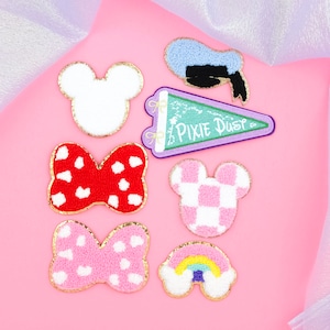 Magical Sticker Patches, 3M Sticky Embroidery Patches, Minnie Patch, Rainbow Patch,Mouse head accessory,Mickey Patch,Donald Patch,Tinkerbell