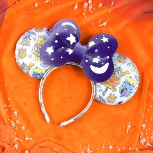 Pooh and Friends Light Purple Halloween Ears - Spooky & Cute Handmade Headband Mickey Halloween Ears, Minnie Ears, Disney Halloween ears