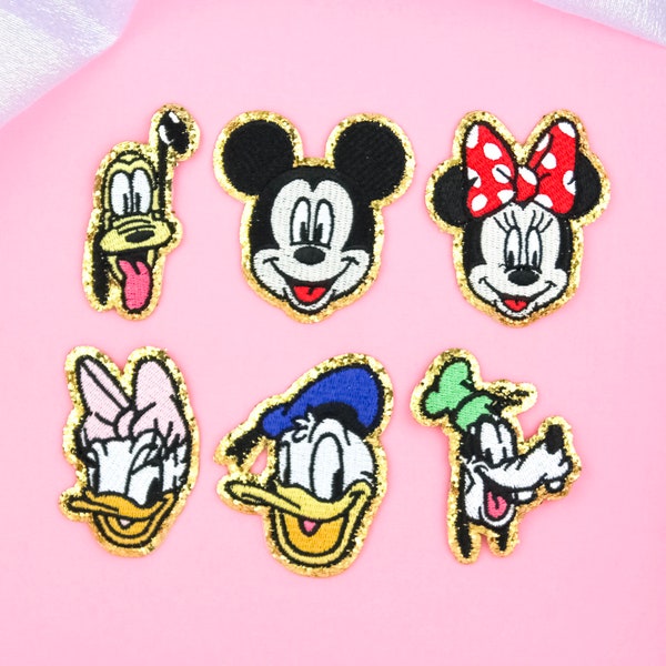 Mickey and Friends Patches, 3M Sticky Embroidery Patches, Donald Patch, Minnie Patch, Goofy Patch, Pluto Patch, Daisy Patch, Mickey Patch