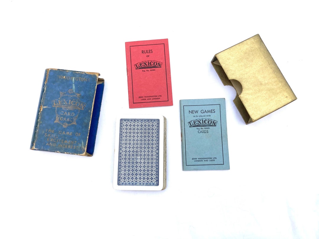 LEXICON Card Game Playing Cards Box Set Artistic Vintage Booklet