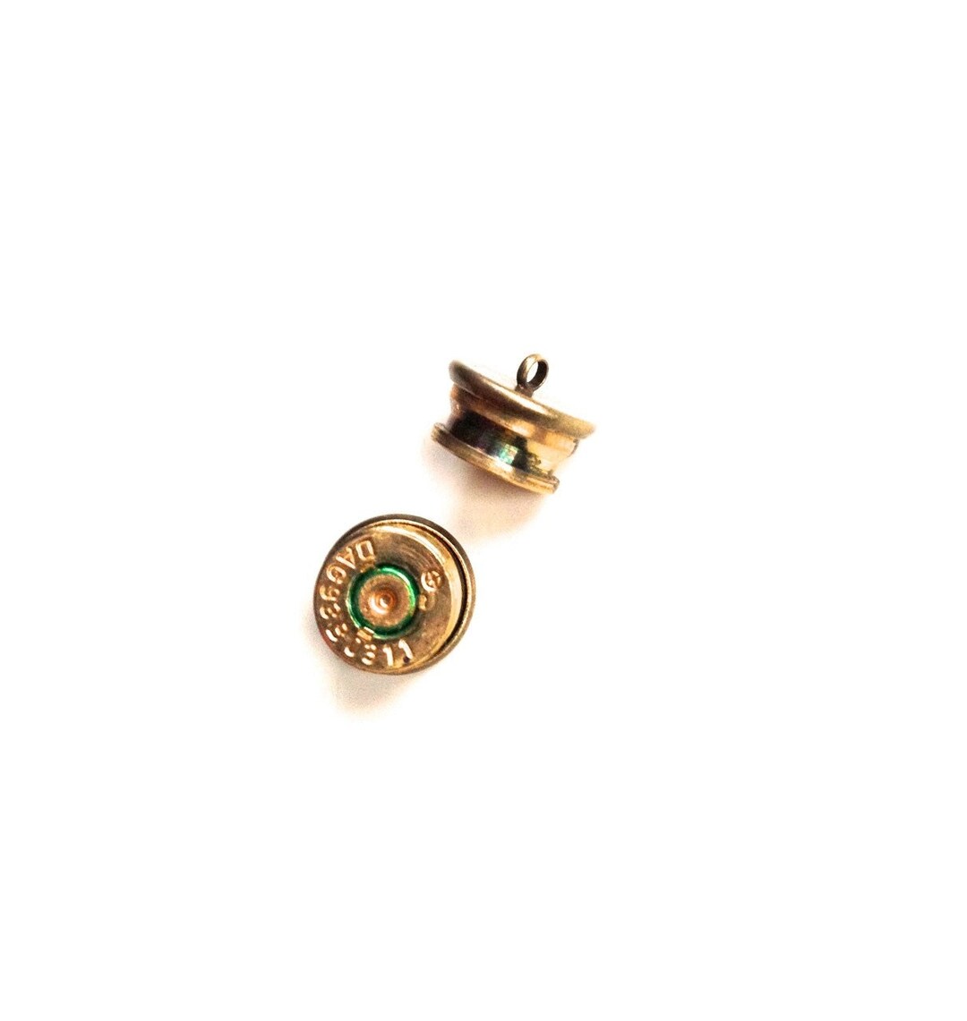 SIX Handmade Genuine Bullet Shank Buttons Brass Clothing Upcycle Button ...