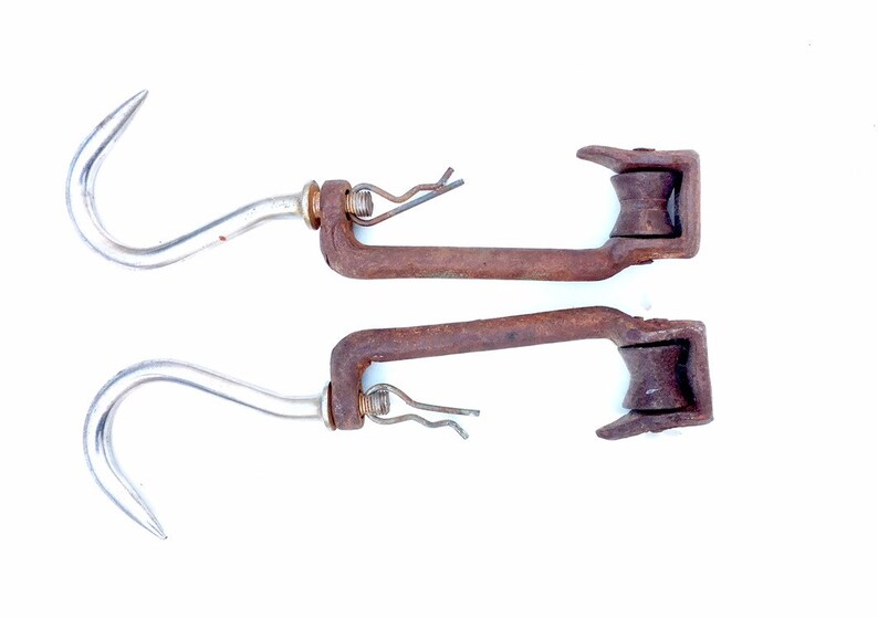 Vintage Butchers Hooks Swivel Rustic Carvery Meat Carcass Etsy