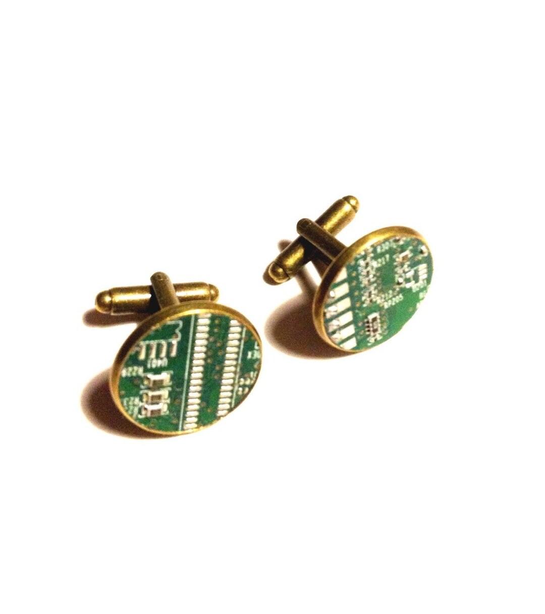 Cyberpunk Cufflinks Bronze Motherboard Computer Circuitry - Etsy