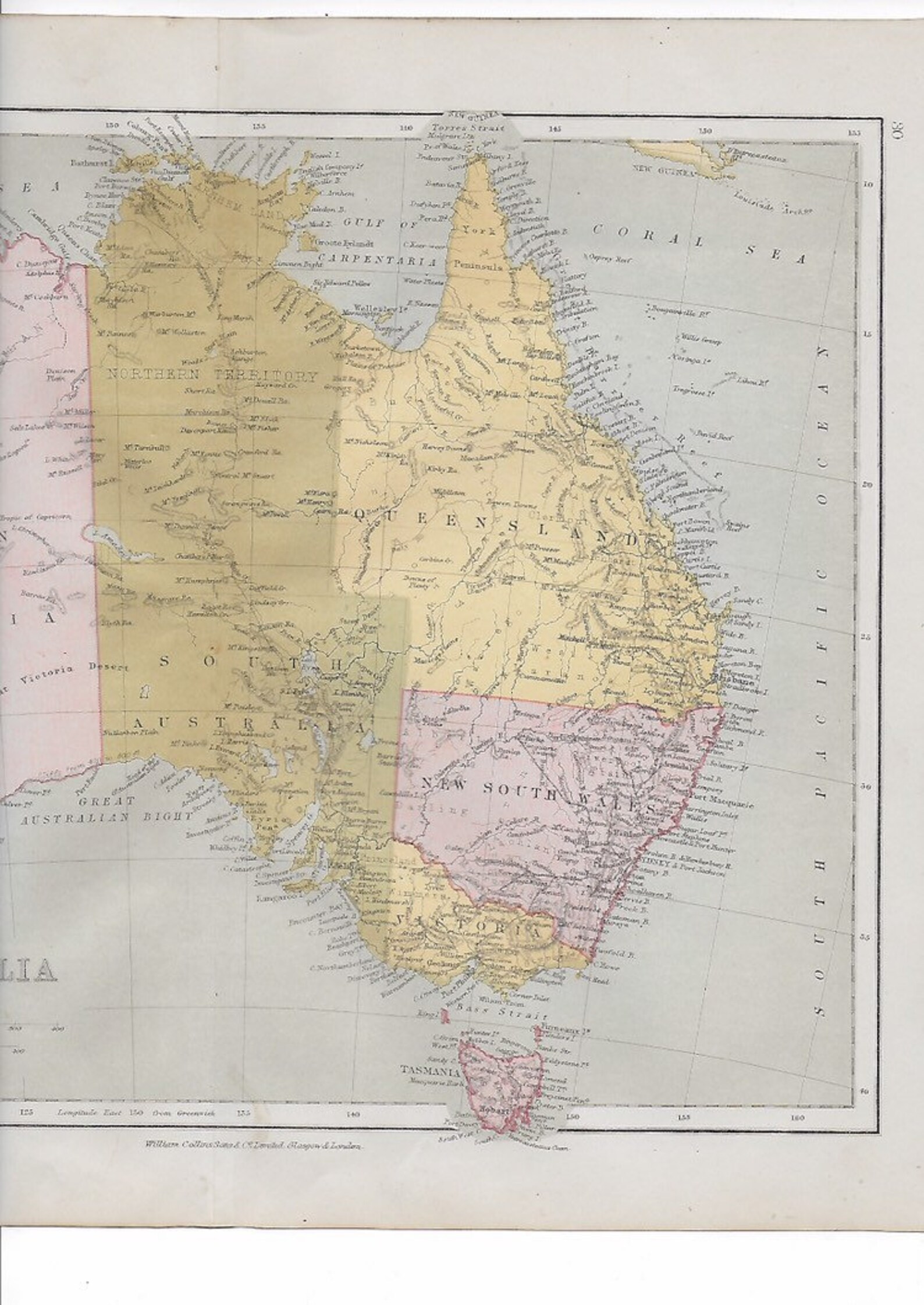 Antique Map Australia Geography History Navigation Cartography Etsy