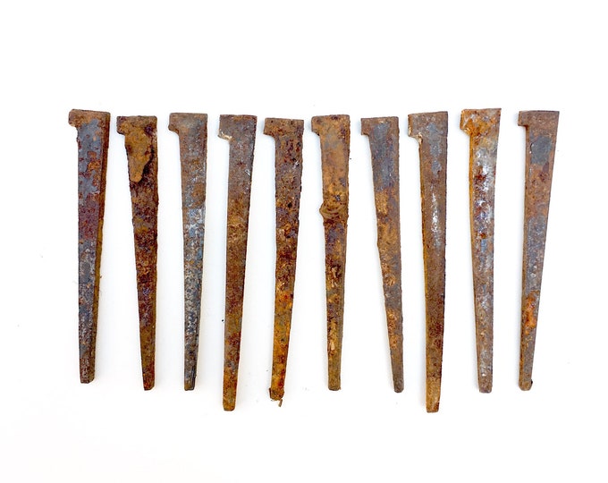 Antique Floorboard Nails Square Floors Flooring Iron Etsy UK