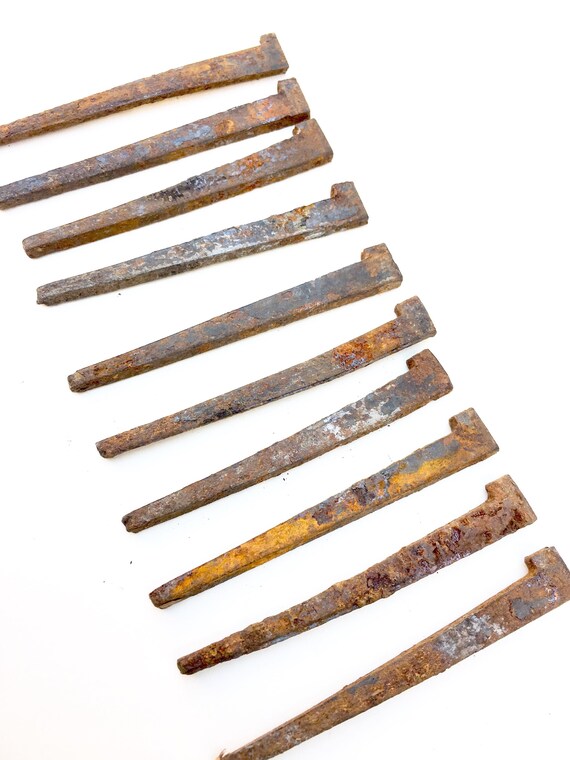 Antique floorboard nails square floors flooring iron Etsy