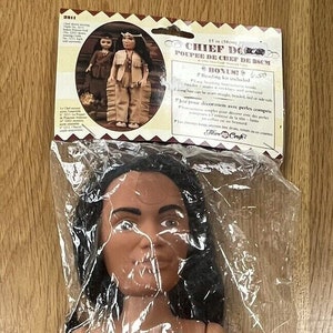 VintageFibre Craft 15 Native American Indian Chief Doll with Beading Kit3211 画像 2