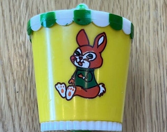 Vintage EVENFLO Plastic Chime BABY Rattle Toy Bunny Rabbit~Collectible