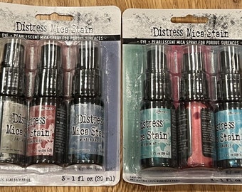 Ranger~TIM HOLTZ~Holiday Distress Stain/Spray Sets 3 & 4~Christmas~NEW~Shimmer