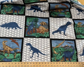 Vintage 1993 Fabric Traditions Cotton DINOSAUR Themed Fabric #1964 BTY 11+ Yards