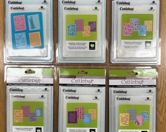 NEW~Cuttlebug Cricut/Provo Craft LOT of 24 Embossing Folders~6 Themed Sets of 4