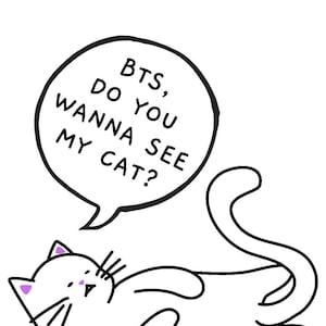Pin BTS Cat Badge Acrylic | Kpop Fan Merch Bangtan