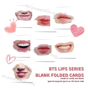 Greeting Cards BTS Lips RM Jin Suga JHope Jimin V Jungkook BTS | Namjoon Seokjin Yoongi Hoseok Taehyung | Kpop Fan Art Merch Valentines