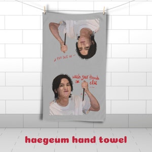 Towel Haegeum Suga Agust D Yoongi BTS | Kpop Merch Fan Made