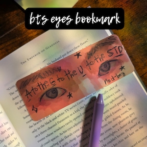 Bookmark BTS Eyes | RM Suga J-hope Jin Jimin Taehyung Jungkook | Fan art Kpop Merch Bangtan