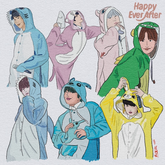 Wall Art BTS Onesies Festa Muster Print Artwork BTS Fan Art Merch Kpop