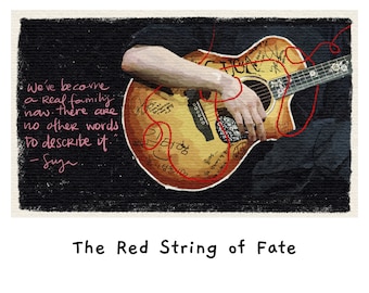 Wall Art Suga Agust D Red String of Fate Seesaw Guitar D-Day Print Artwork | BTS Min Yoongi Fanart |