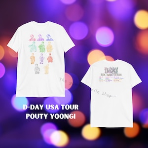 T-Shirt Suga Agust D D-Day US Tour Merch | BTS Min Yoongi | Kpop Fan Made
