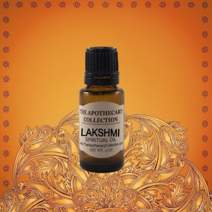 LAKSHMI HINDU GODDESS Conjure Oil for Magical Spellwork, Rootwork, Hoodoo, Wicca, Voodoo, Vodun