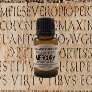 MERCURY ROMAN GOD of Merchants Conjure Oil for Magical Spellwork, Rootwork, Hoodoo, Wicca, Voodoo, Vodun