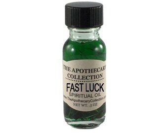 FAST LUCK Conjure Oil (aceite) for Magical Spellwork, Rootwork, Hoodoo, Voodoo, Santeria, Wicca, and Palo