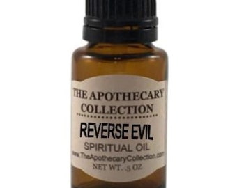 REVERSE EVIL Spiritual Oil (aceite) for Magical Spellwork, Rootwork, Hoodoo, Voodoo, Santeria, Wicca, and Pagan Magick
