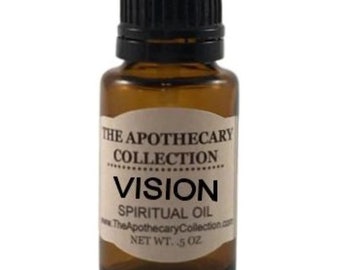 VISION Spiritual Oil (aceite) for Magical Spellwork, Rootwork, Hoodoo, Voodoo, Santeria, Wicca, and Pagan Magick