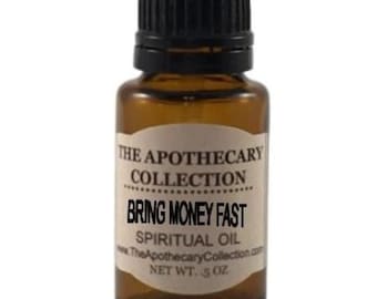 BRING MONEY FAST Spiritual Oil (aceite) for Magical Spellwork, Rootwork, Hoodoo, Voodoo, Santeria, Wicca, and Pagan Magick