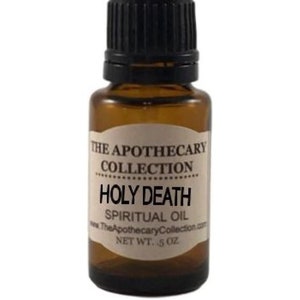 HOLY DEATH Spiritual Oil (aceite) for Magical Spellwork, Rootwork, Hoodoo, Voodoo, Santeria, Wicca, and Pagan Magick