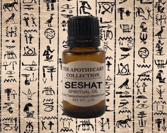 SESHAT EGYPTIAN GODDESS of of Writing and Measurement Conjure Oil for Magical Spellwork, Rootwork, Hoodoo, Wicca, Voodoo, Vodun