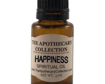 HAPPINESS Spiritual Oil (aceite) for Magical Spellwork, Rootwork, Hoodoo, Voodoo, Santeria, Wicca, and Pagan Magick