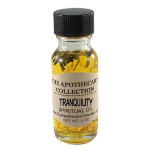 TRANQUILITY Conjure Oil (aceite) for Magical Spellwork, Rootwork, Hoodoo, Voodoo, Santeria, Wicca, and Palo