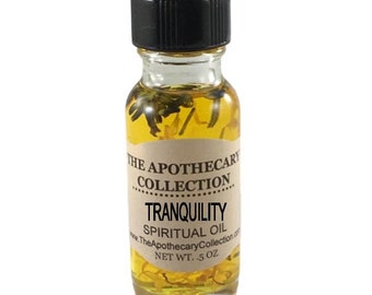 TRANQUILITY Conjure Oil (aceite) for Magical Spellwork, Rootwork, Hoodoo, Voodoo, Santeria, Wicca, and Palo