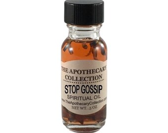 STOP GOSSIP Conjure Oil (aceite) for Magical Spellwork, Rootwork, Hoodoo, Voodoo, Santeria, Wicca, and Palo