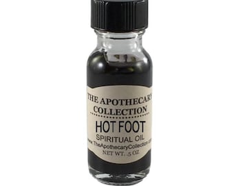 HOT FOOT Conjure Oil (aceite) for Magical Spellwork, Rootwork, Hoodoo, Voodoo, Santeria, Wicca, and Palo
