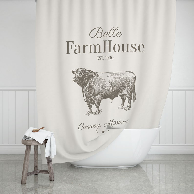 cow shower curtain