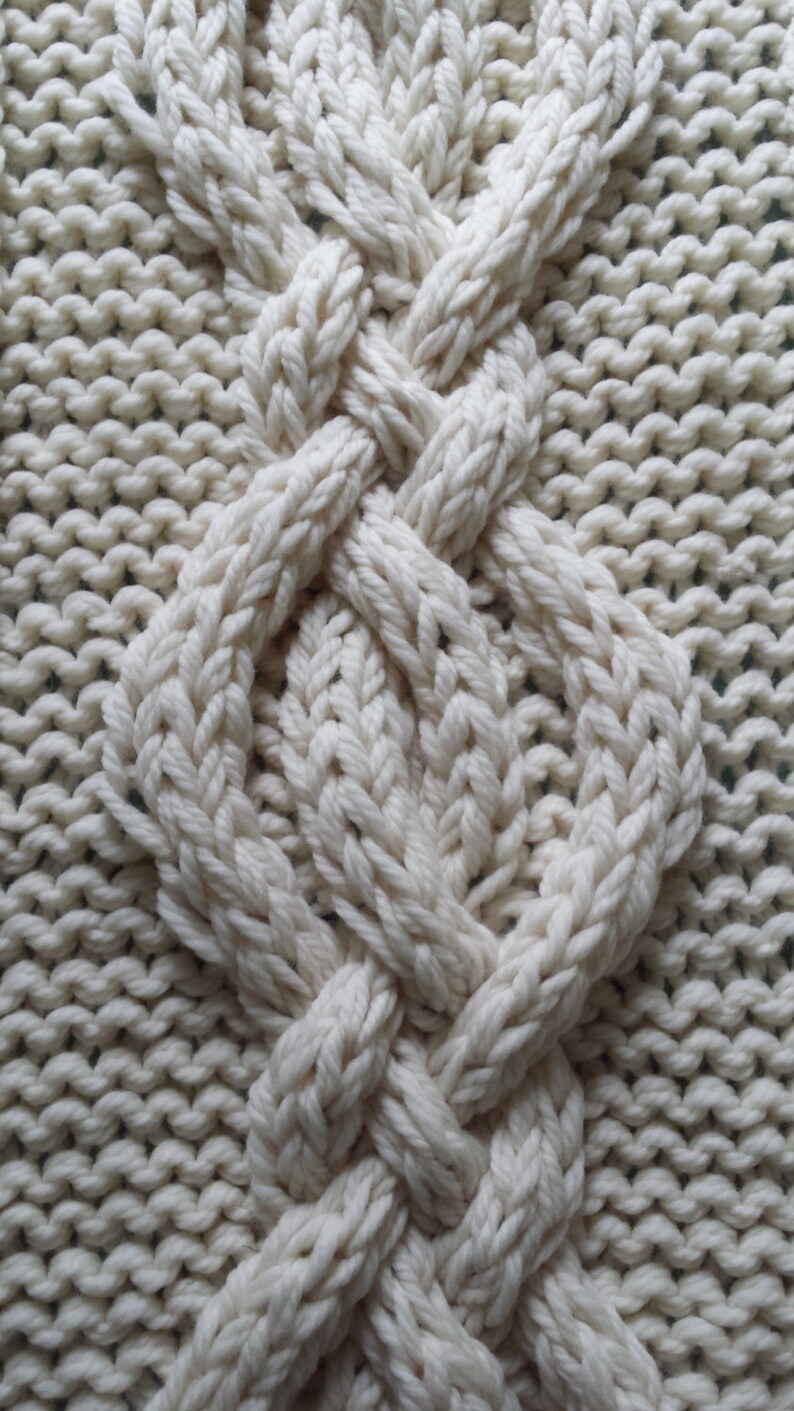 Twisted Cable Knit Blanket PATTERN Etsy