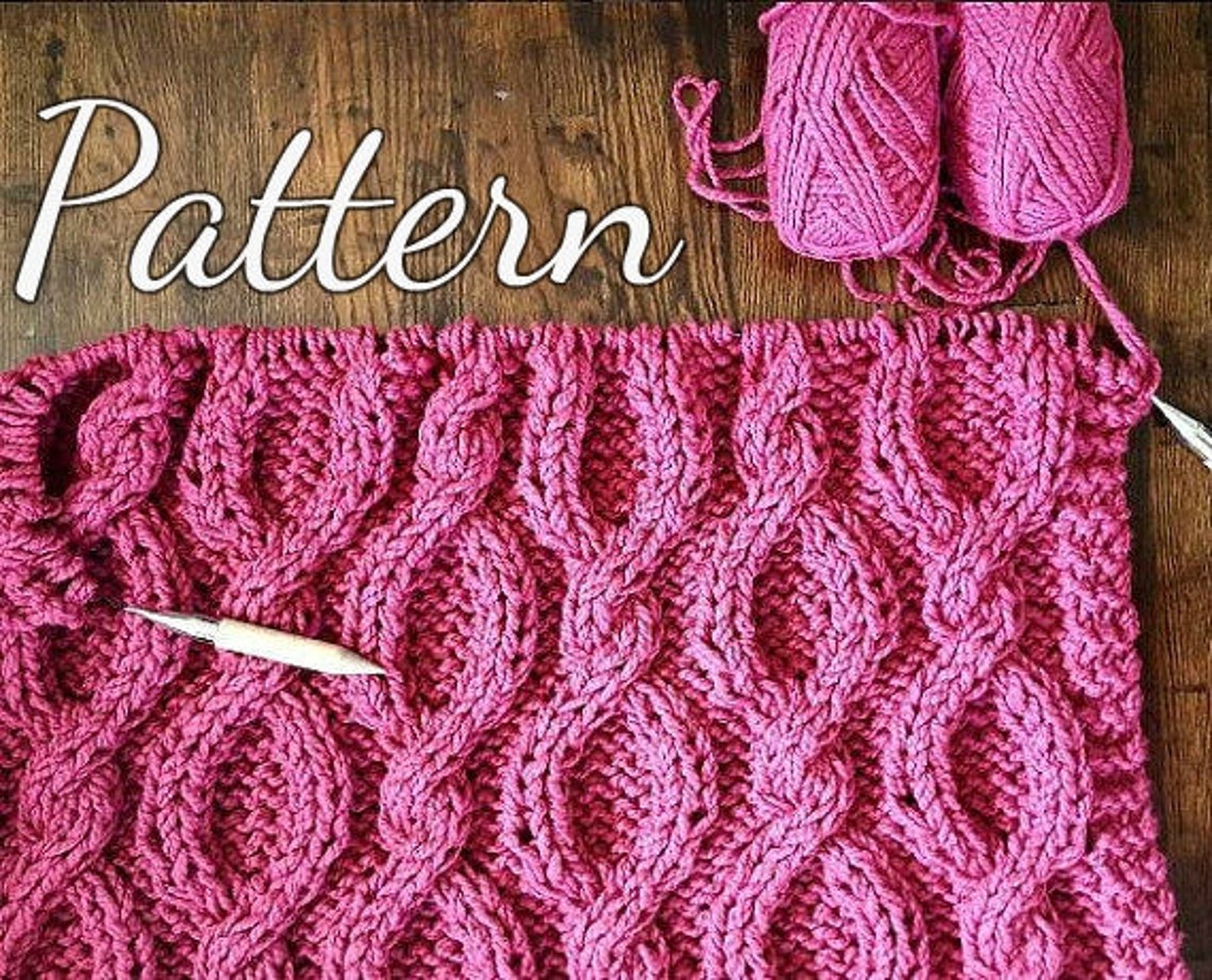 Infinity Cable Knit Blanket PATTERN Etsy
