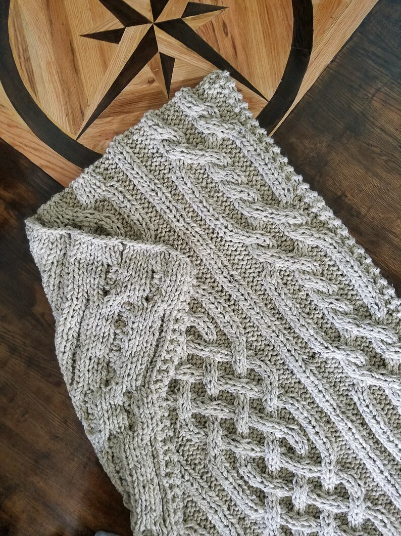 Olivia Cable Knit Blanket PATTERN Etsy