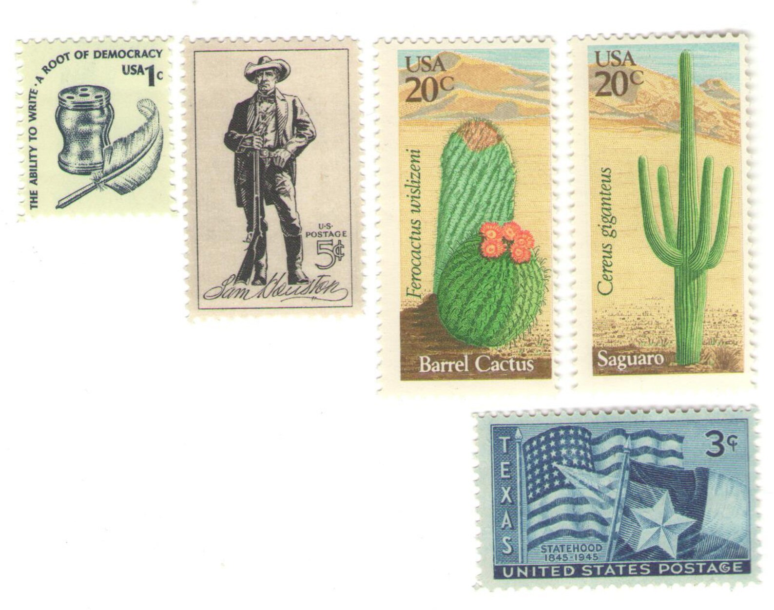 Unused 1964 Sam Houston Vintage Postage Stamps Number 1242 Etsy