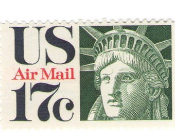 Unused 1971 Statue of Liberty - Vintage Airmail Postage Stamps Number C80