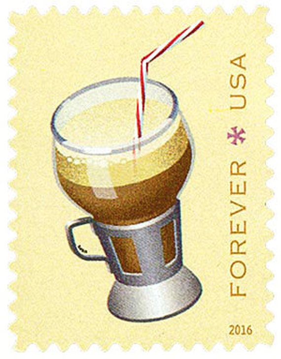 5 Unused Chocolate Malt Forever Postage Stamps Retro 50/'s Malt Shop Forever Stamps for Mailing