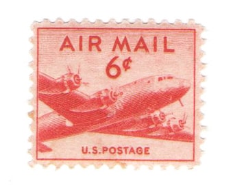 Unused 1949 DC-4 Skymaster Plane - Vintage Airmail Postage Stamps Number C39