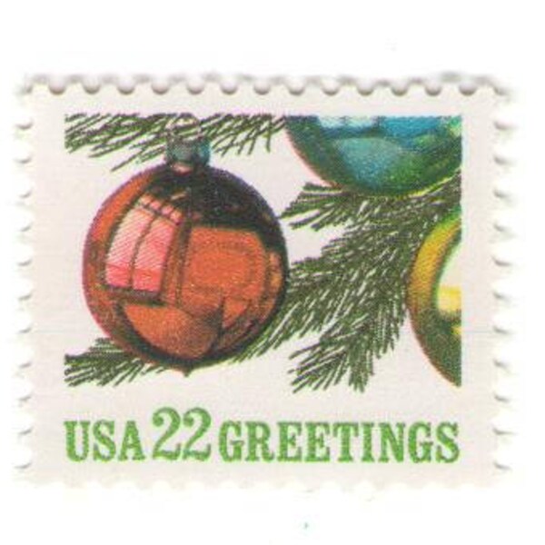 Unused 1987 Christmas Ornaments - Vintage Postage Stamps Number 2368