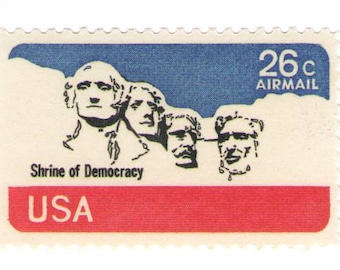Unused 1974 Mount Rushmore - Vintage Airmail Postage Stamps Number C88