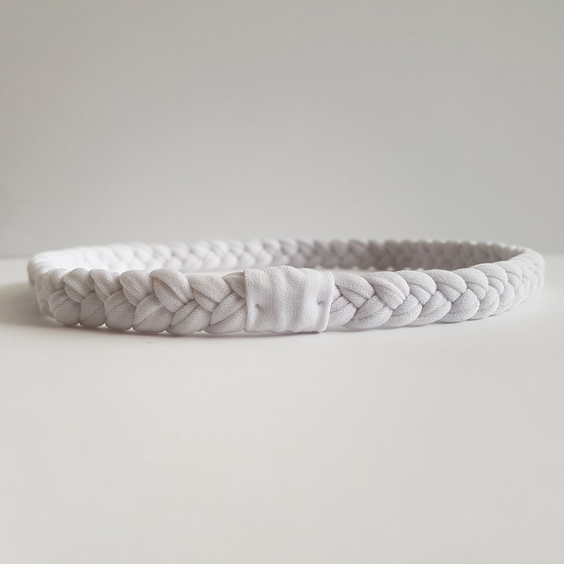 thin white headband
