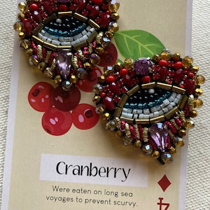 Bead Encrusted Eye of my Heart Earrings