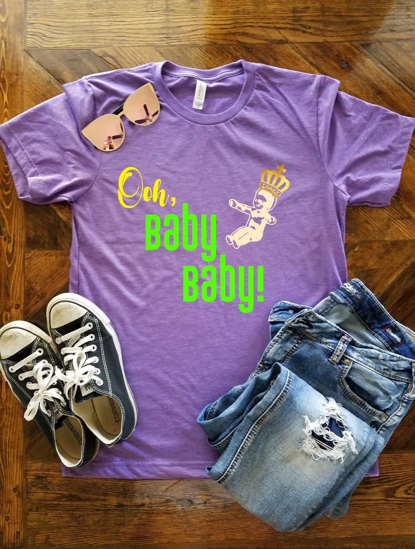 mardi gras collared shirt