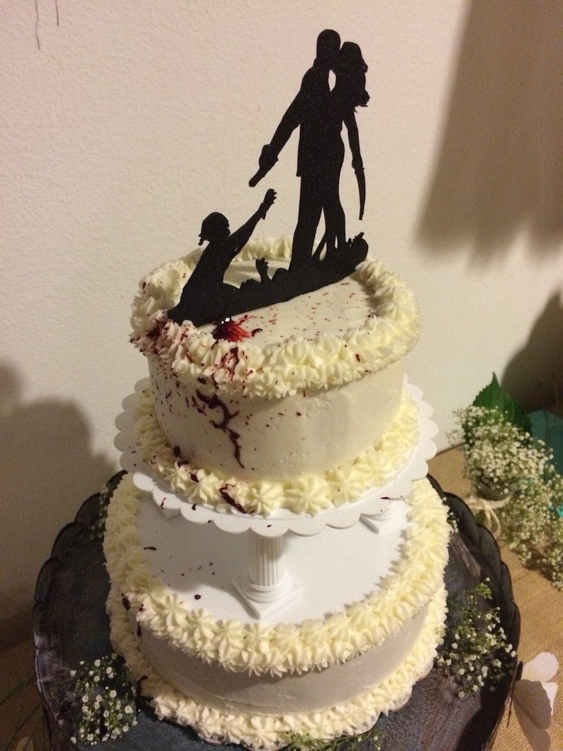 Wedding Cake Topper Halloween Wedding Cake Topper image 2